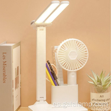 Lámpara de escritorio de doble cabezal con control táctil